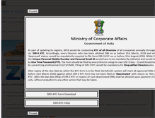 Tablet Screenshot of mca21.gov.in